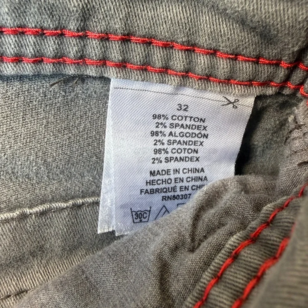 Unionbay Men Grey Cotton Stretch Multi Pocket Cargo Shorts Size 32 Workwear Y2K